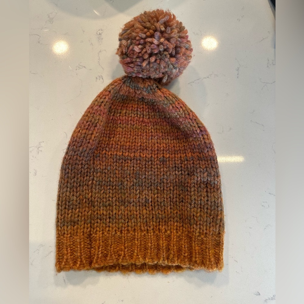 LoveShackFancy Merrick Beanie Knit Hat with Pom Pom
